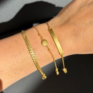 Madewell gold tone bracelet set